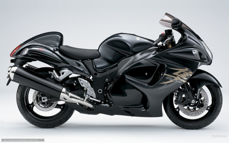 Black Suzuki Hayabusa motorcycle