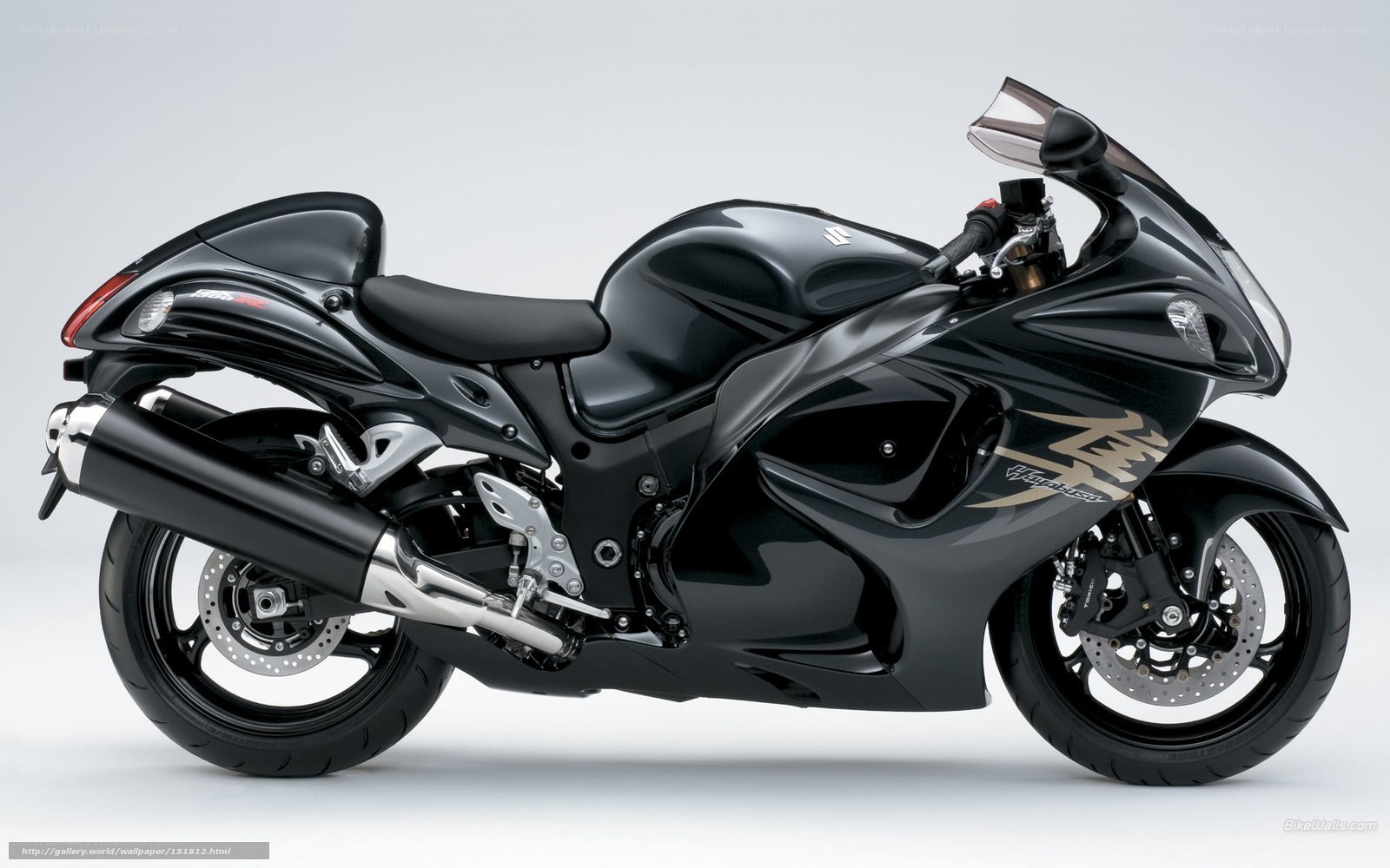 Black Suzuki Hayabusa motorcycle