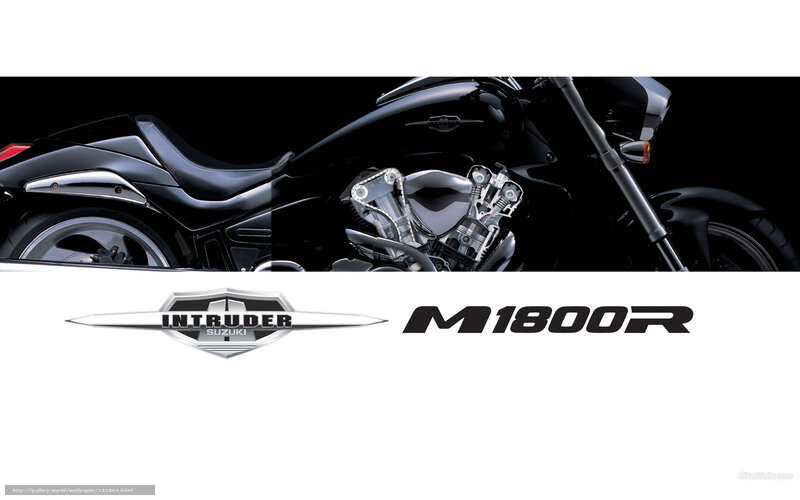 Black Suzuki Intruder Motorcycle — Dramatic