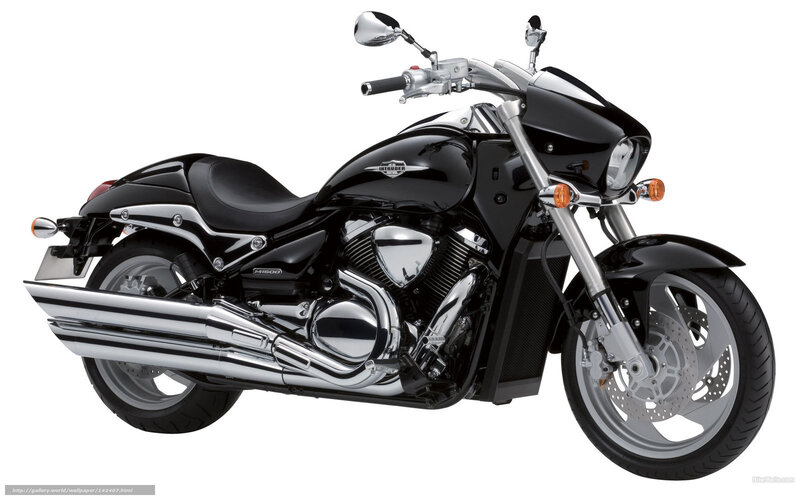 Black Suzuki Intruder motorcycle
