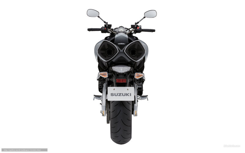 Black Suzuki Motorcycle — Neutral, Photograph, Mirror
