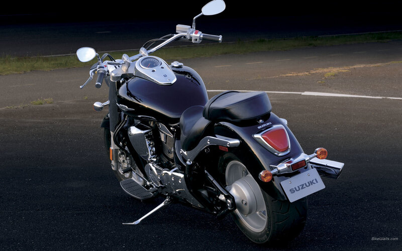 Black Suzuki motorcycle on road