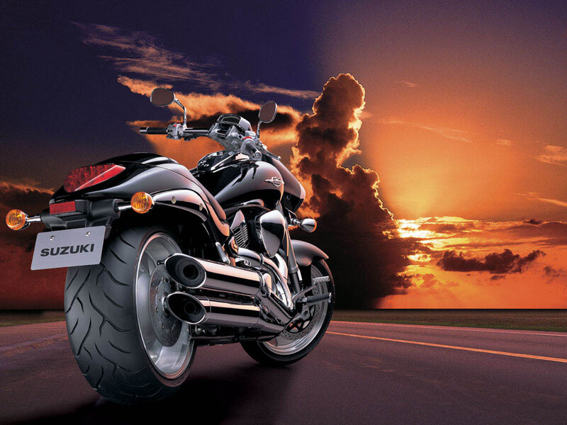 Black Suzuki Motorcycle — Orange
