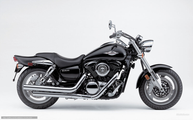 Black Suzuki motorcycle side view
