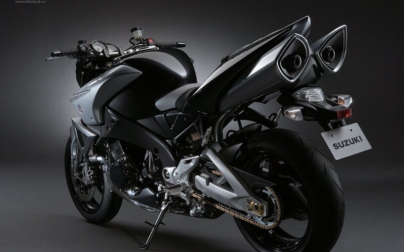 Black Suzuki sport motorcycle
