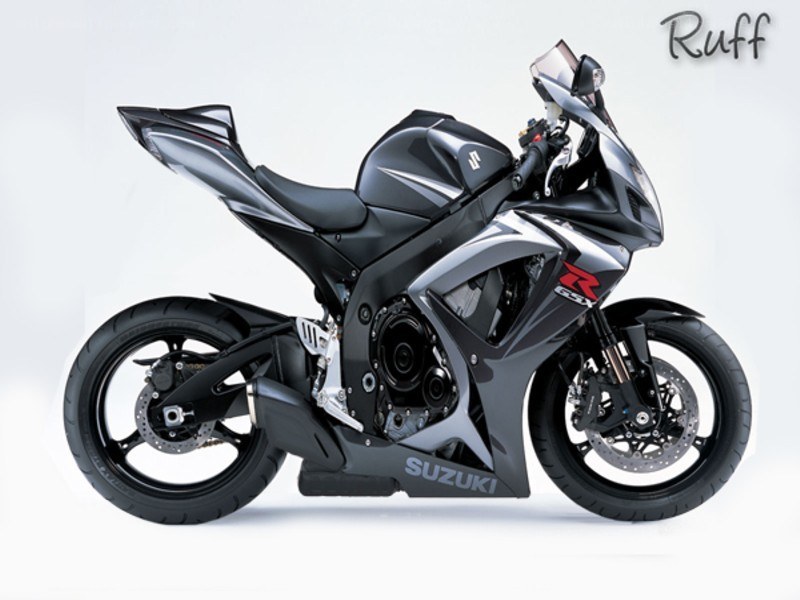 black suzuki sport motorcycle
