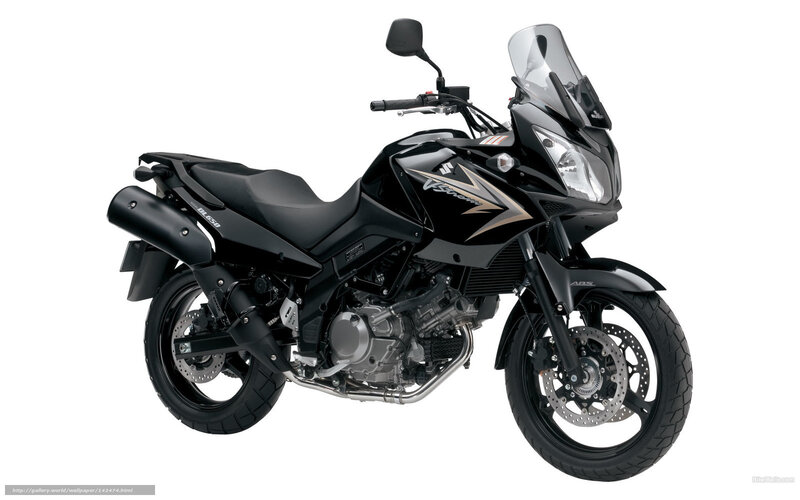 black Suzuki V-Strom motorcycle