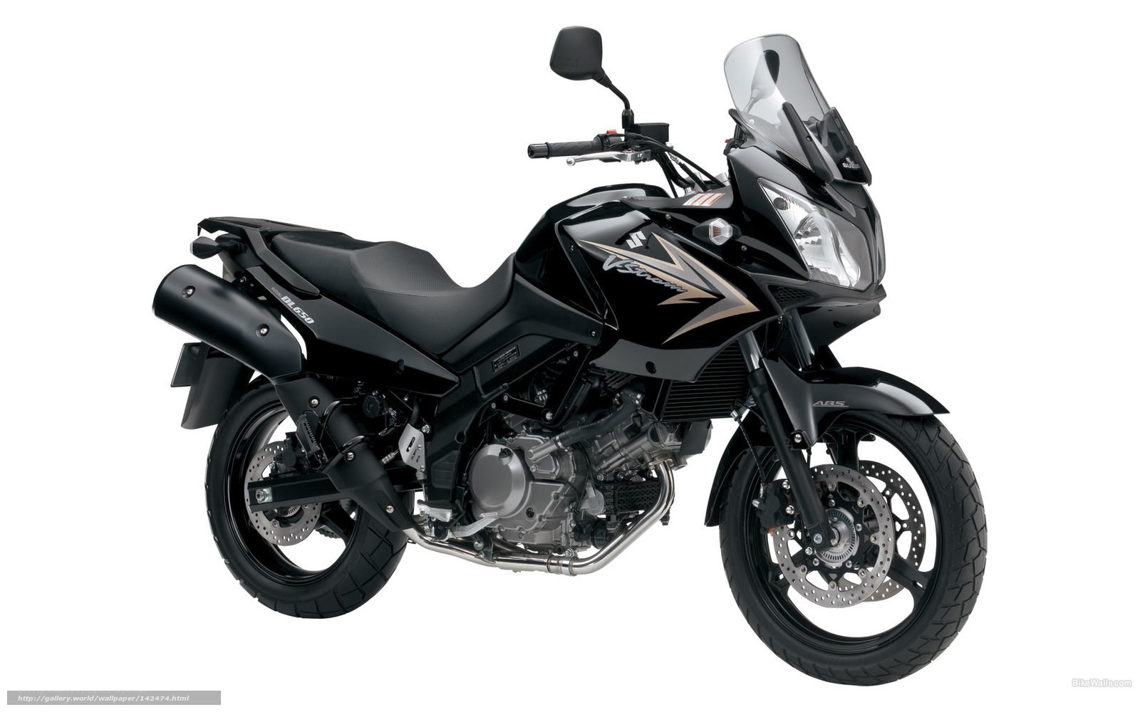 black Suzuki V-Strom motorcycle