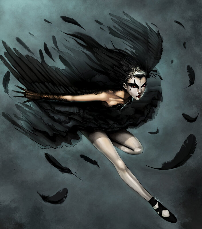 black swan dancer
