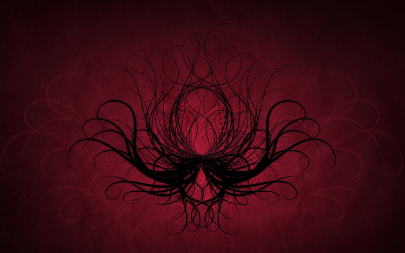 Black Swirls on Red