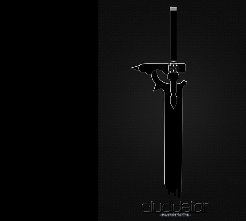Black Sword on Dark Background