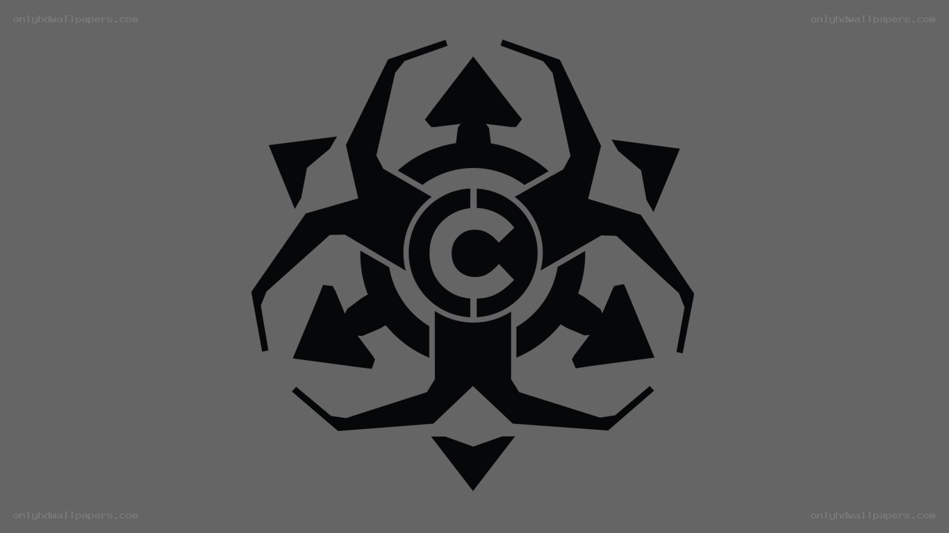 black symbol on gray background