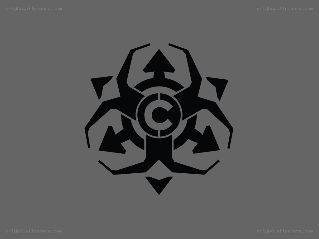 black symbol on gray background
