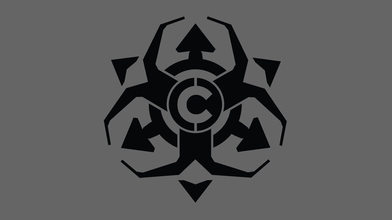 Black Symbol on Gray
