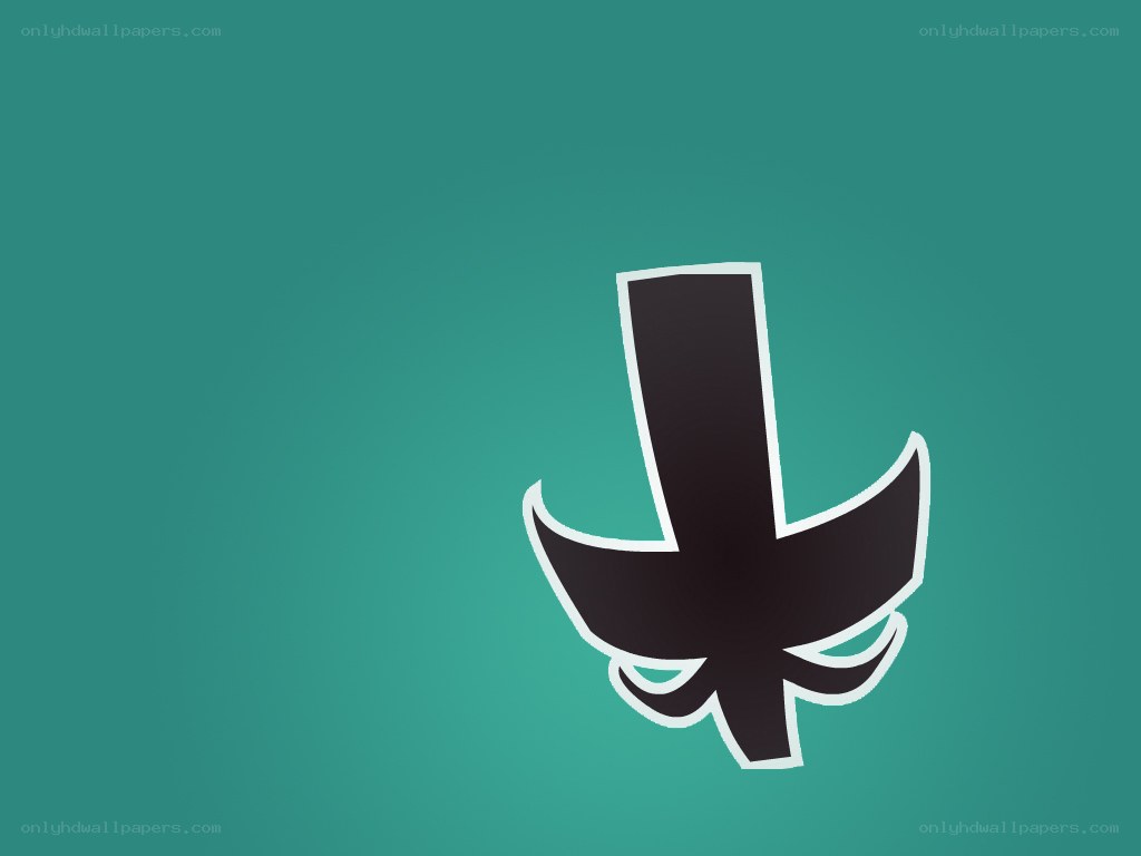 black symbol on green background