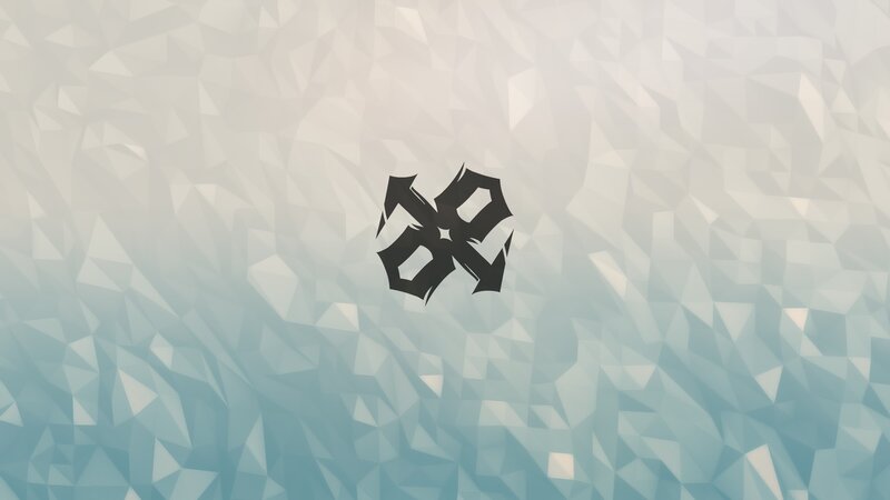 Black Symbol on Polygonal Background