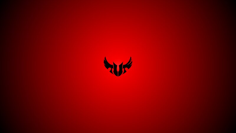 Black Symbol on Red — Dramatic, Digital Art