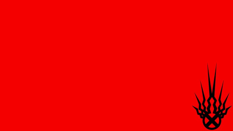 Black Symbol on Red — Dramatic