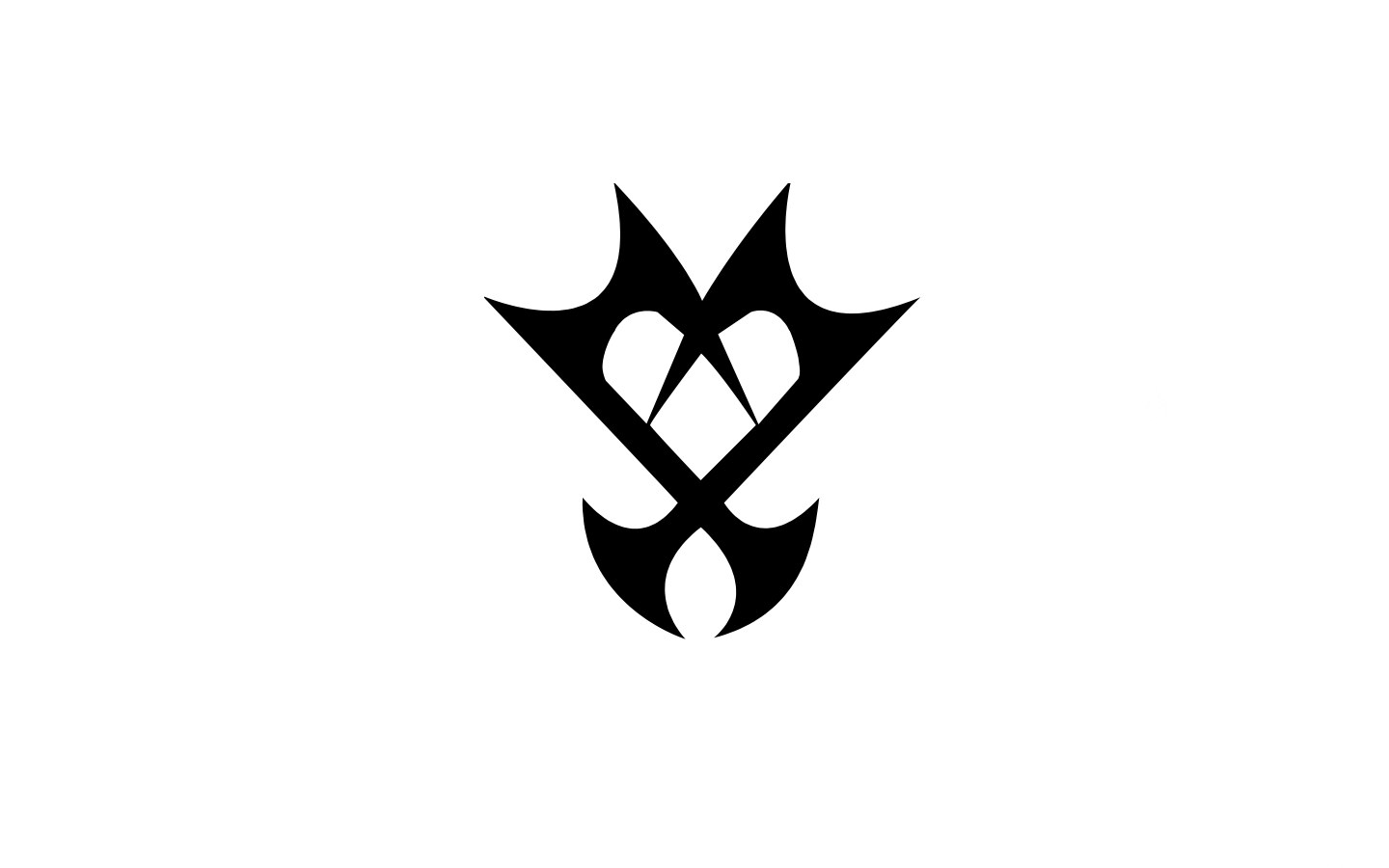 black symbol on white background