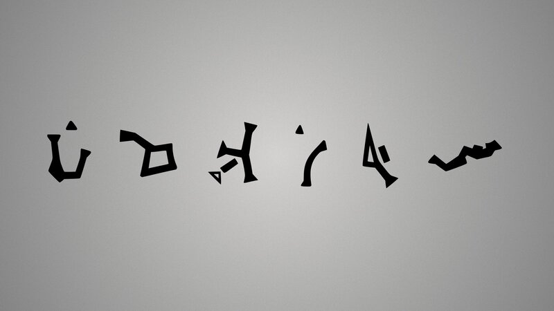 Black Symbols on Gray