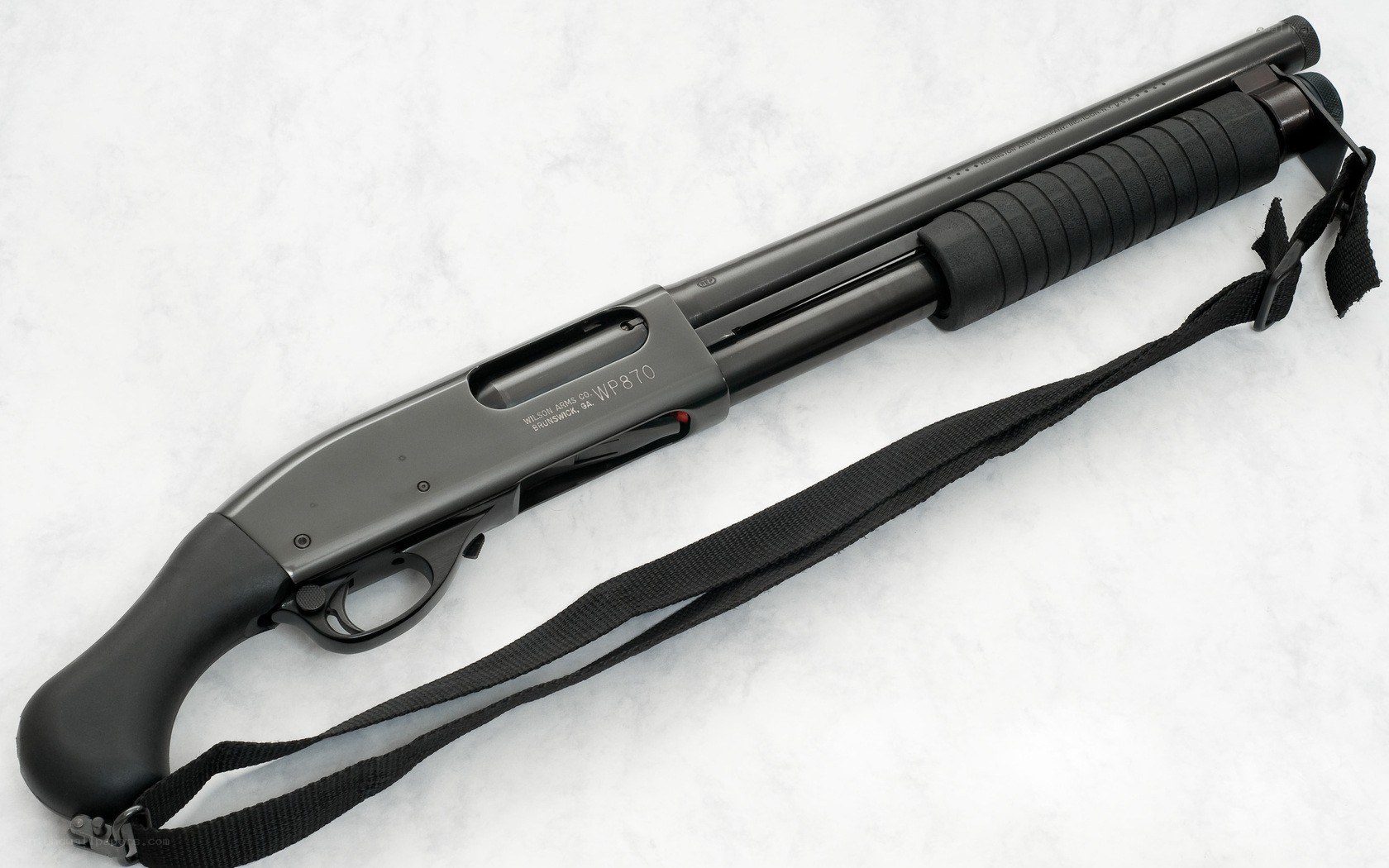 black tactical shotgun