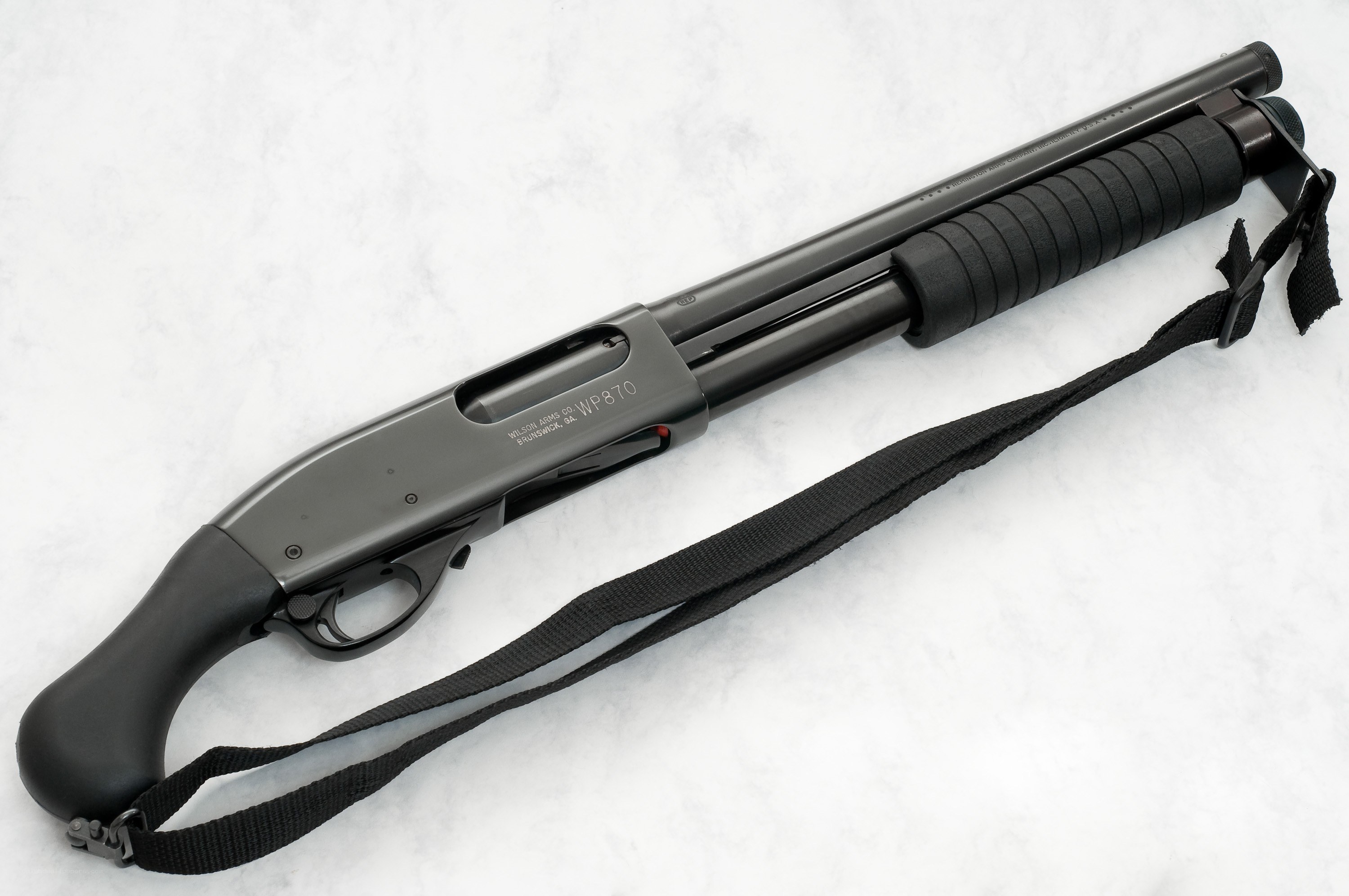 black tactical shotgun