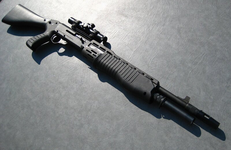 Black Tactical Shotgun — Neutral