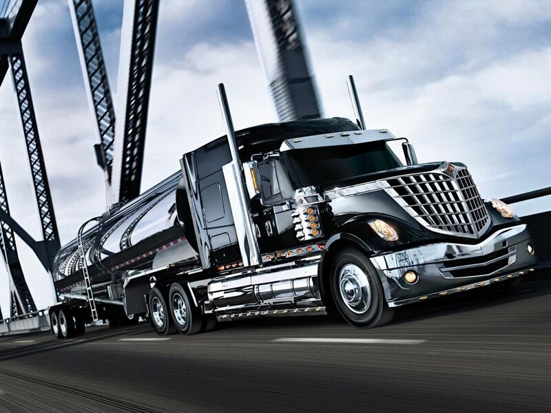 Black Tanker Truck — Dynamic, Photograph