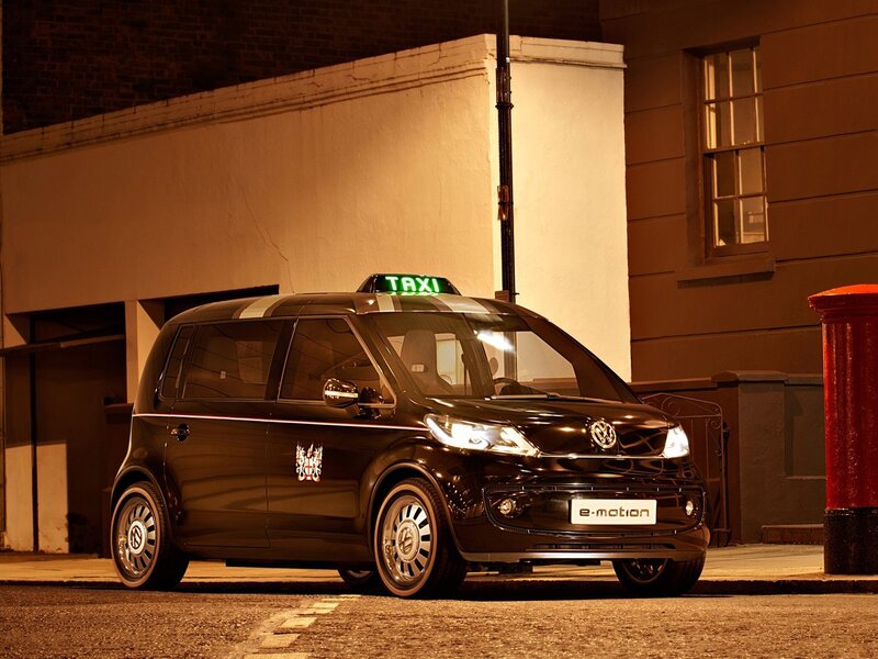 Black Taxi Car — Dramatic
