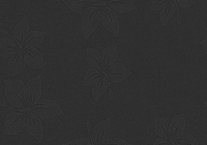 black textured fabric with floral pattern