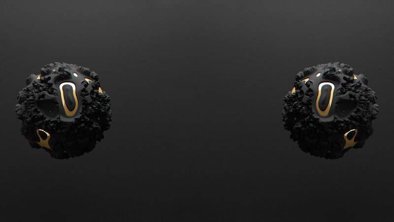 Black Textured Spheres