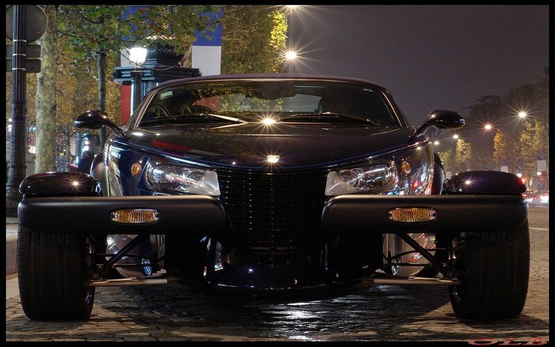 Black Three-wheeled Car — Dramatic
