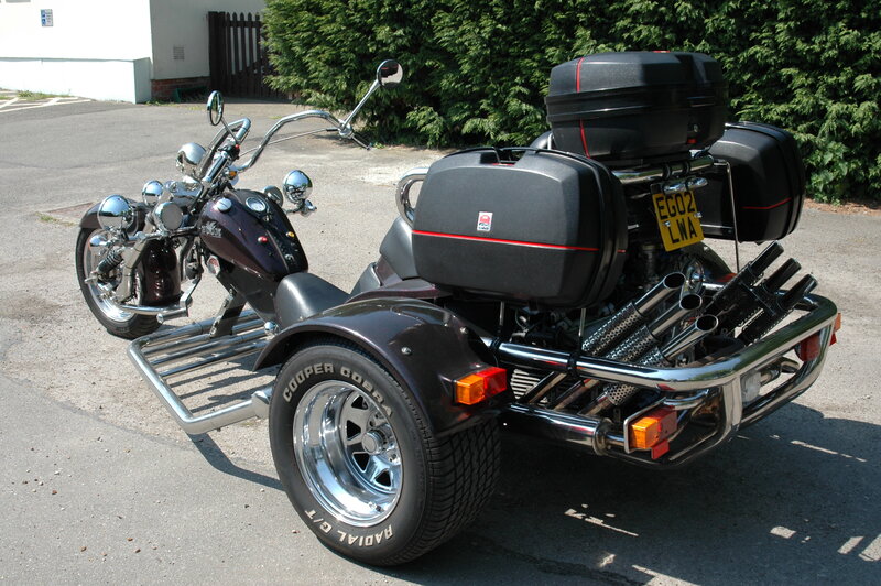 Black Three-wheeled Motorcycle — Neutral, Afternoon, Photograph