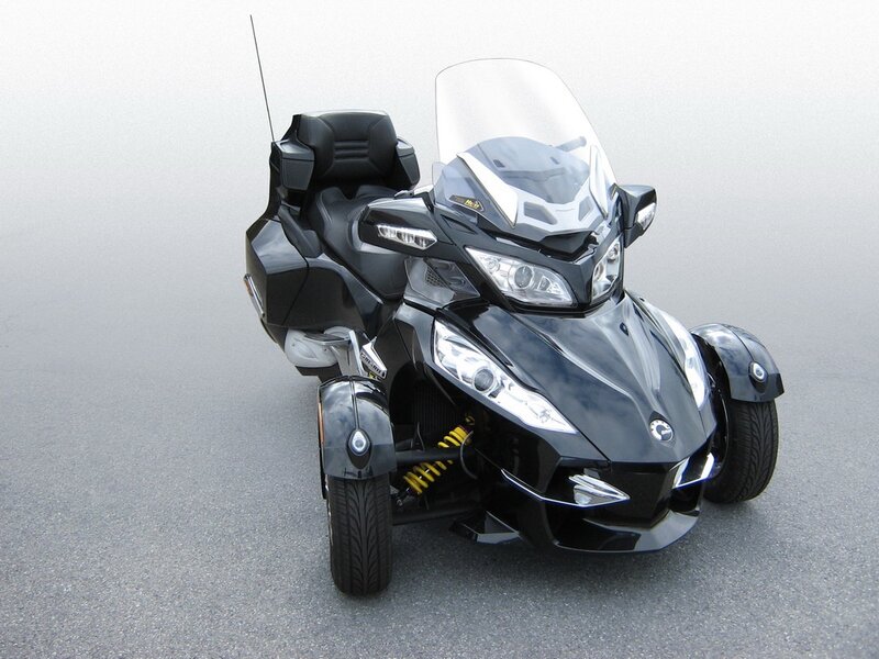 Black Three-wheeled Motorcycle — Neutral, Photograph