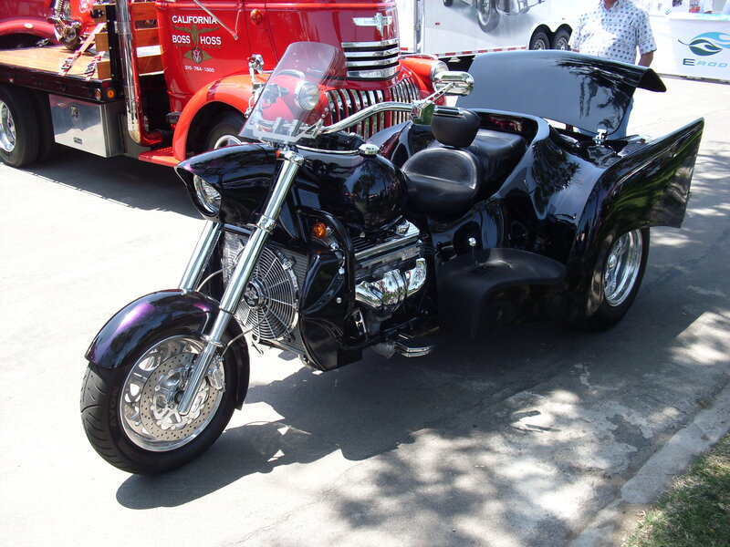 Black Three-wheeled Motorcycle — Outdoor
