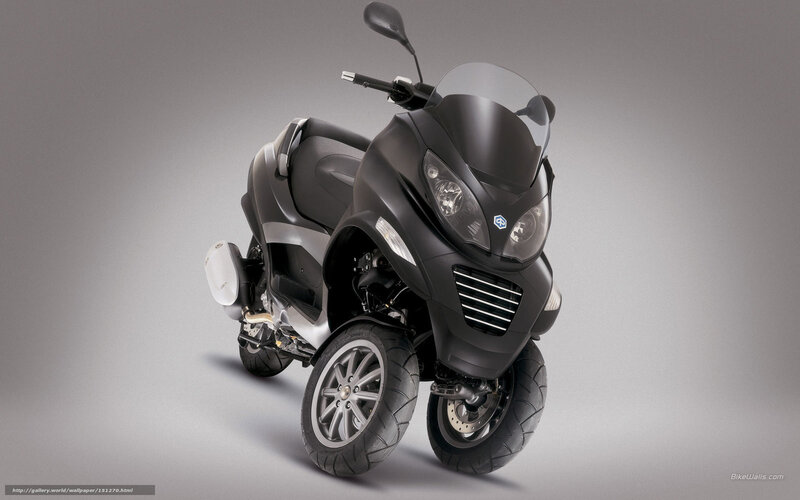 black three-wheeled scooter