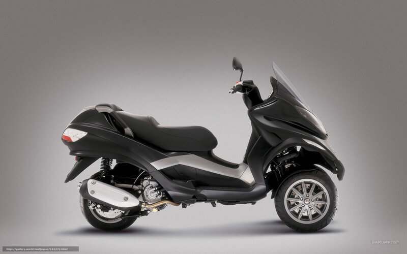 black three-wheeled scooter