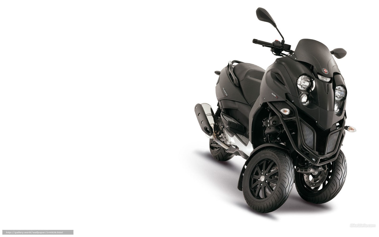 black three-wheeled scooter