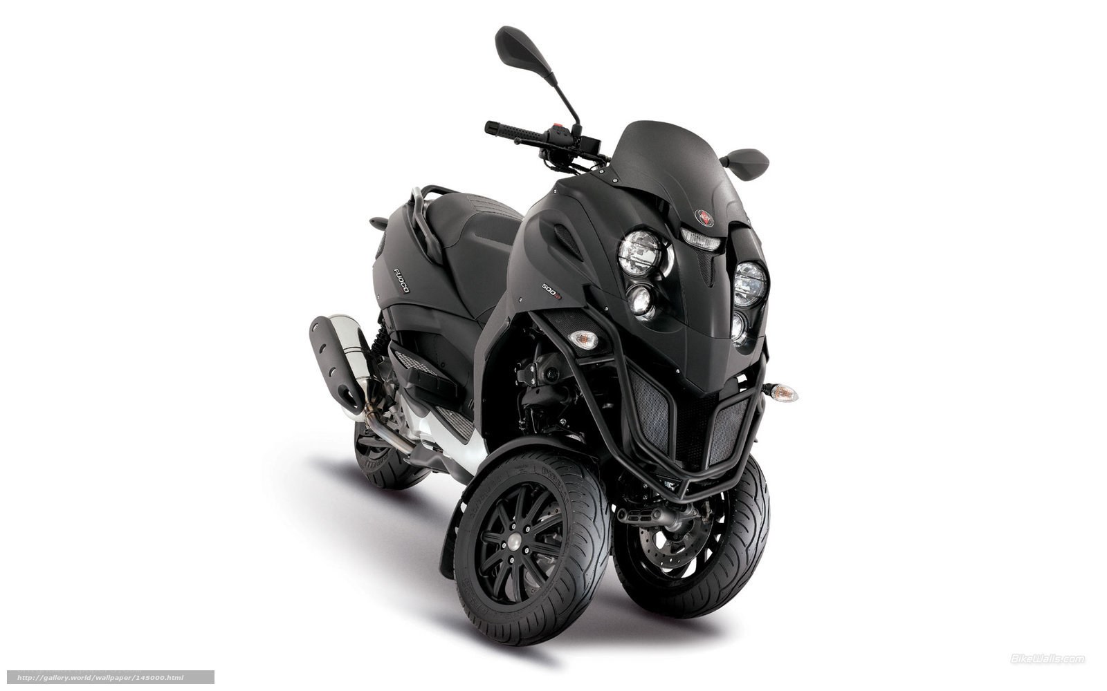black three-wheeled scooter