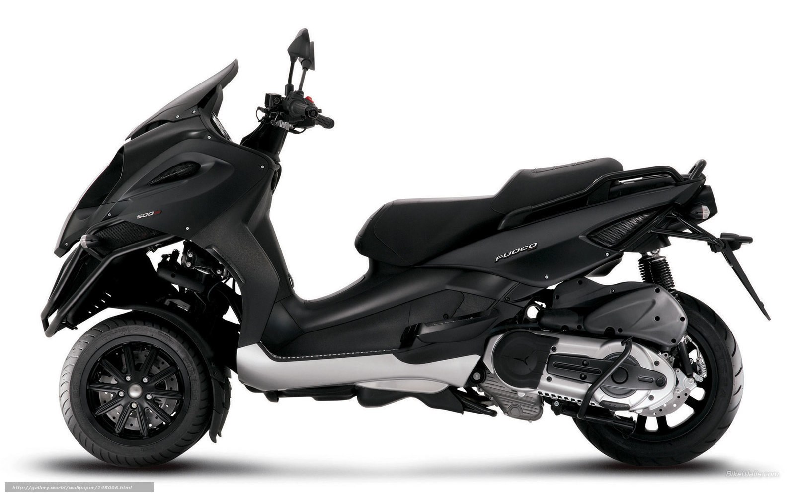 black three-wheeled scooter