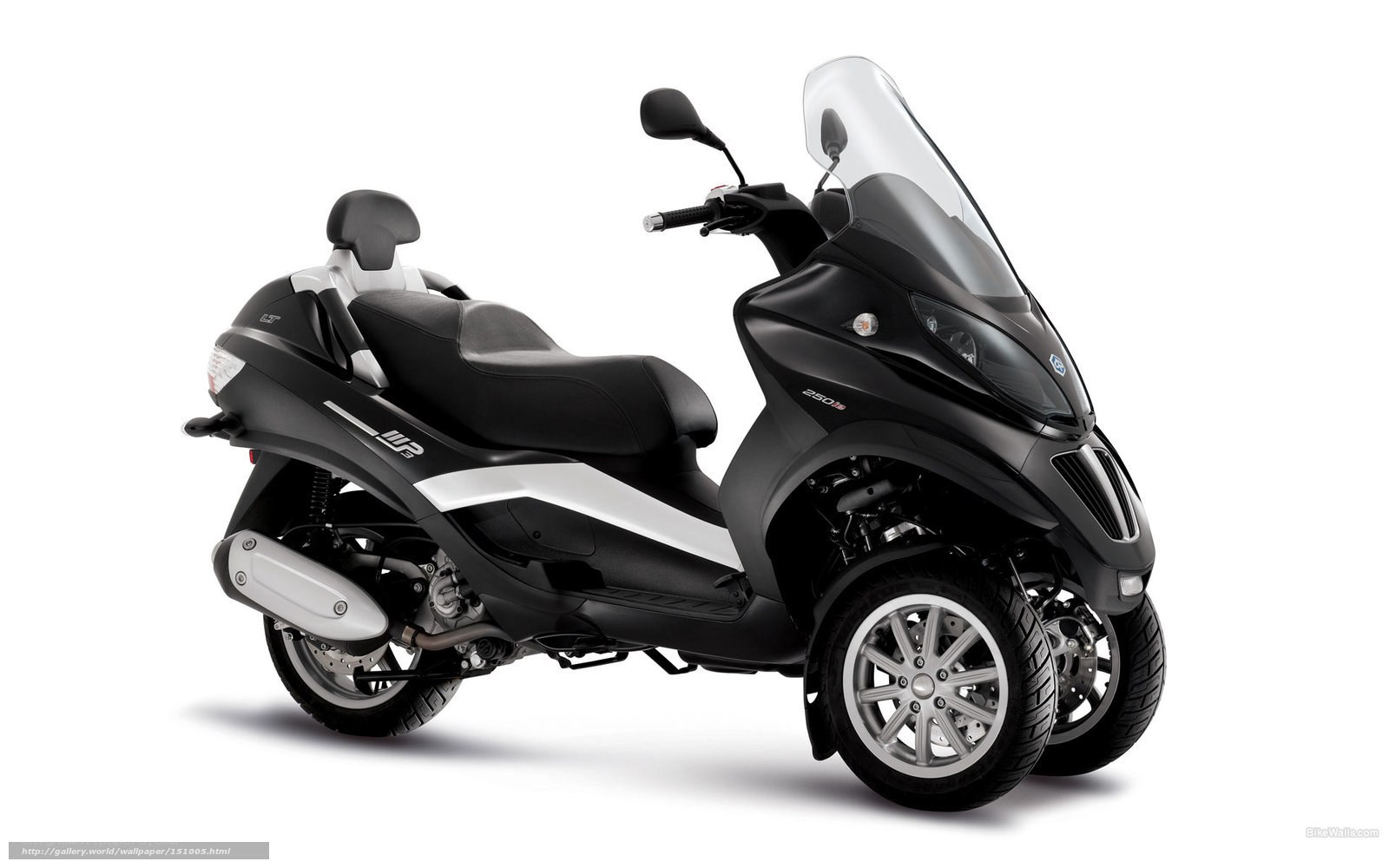 black three-wheeled scooter