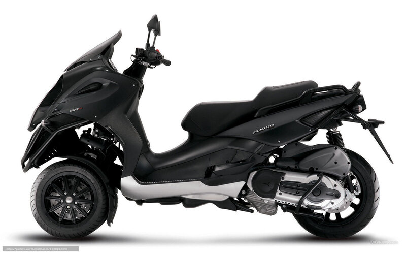 Black Three-wheeled Scooter — Neutral, Photograph, Seat