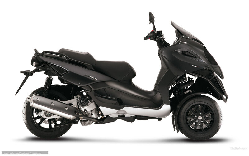 Black three-wheeled scooter