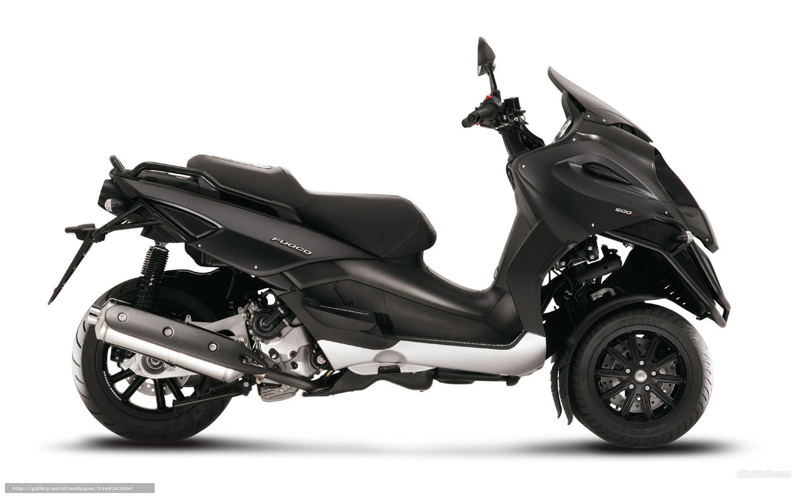 Black three-wheeled scooter
