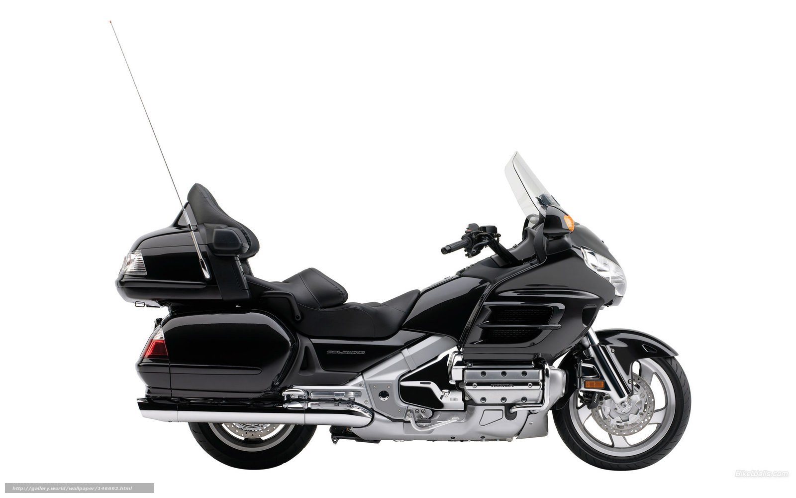 black touring motorcycle