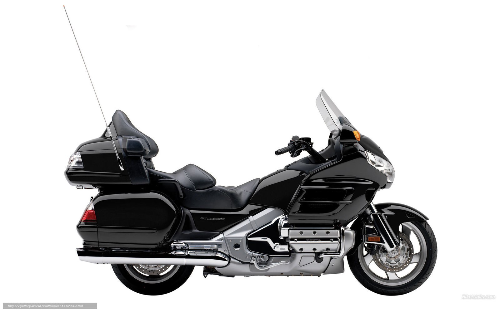 black touring motorcycle