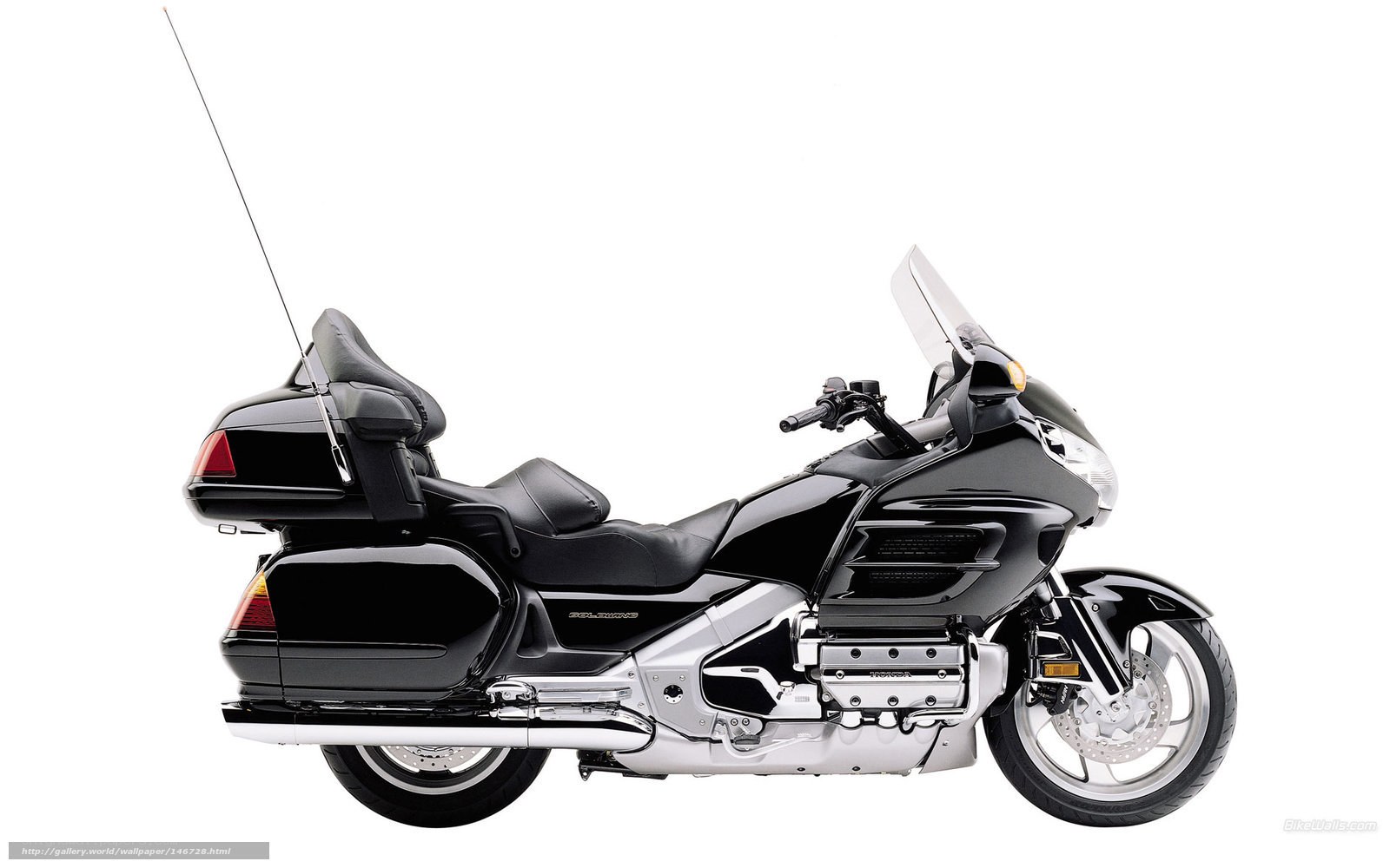 black touring motorcycle