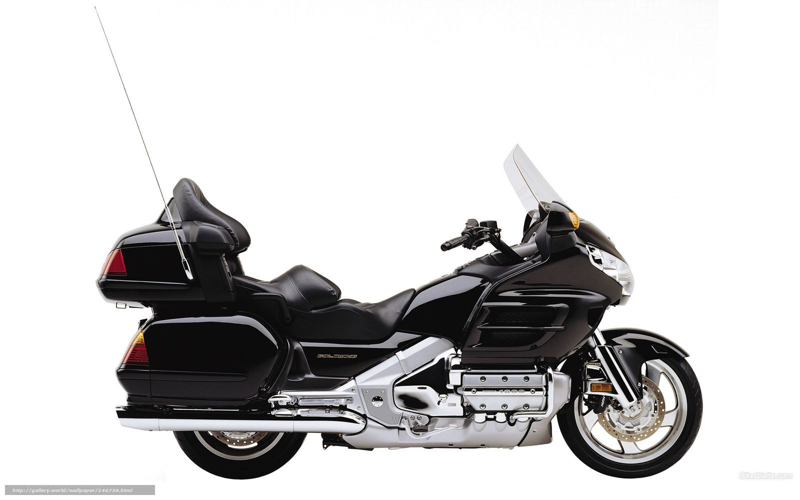 black touring motorcycle