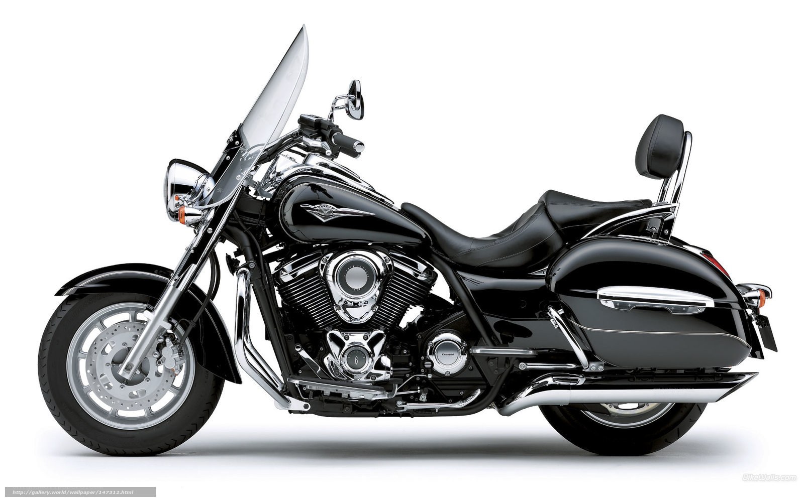 black touring motorcycle