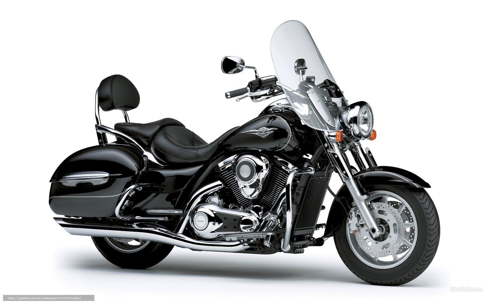 black touring motorcycle